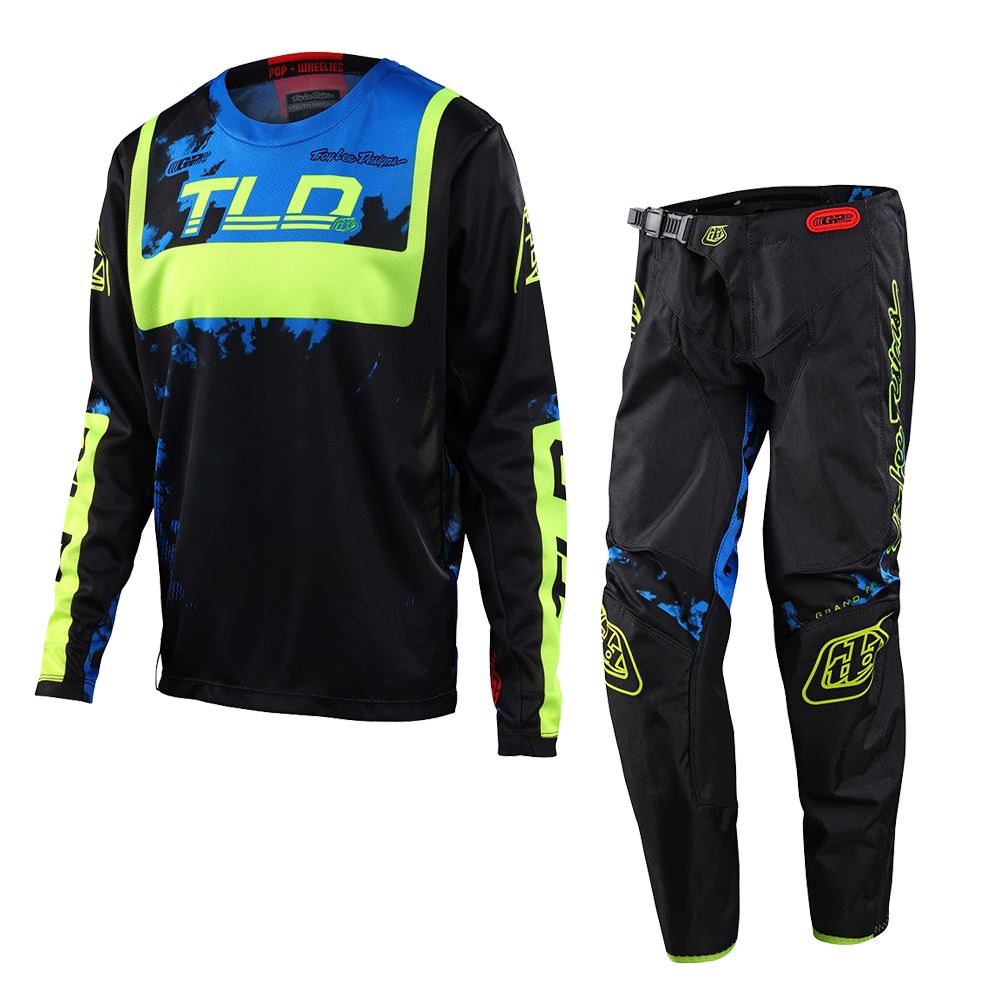 Troy Lee Designs 2024 Motocross Combo Kit Youth GP Astro Black Yellow